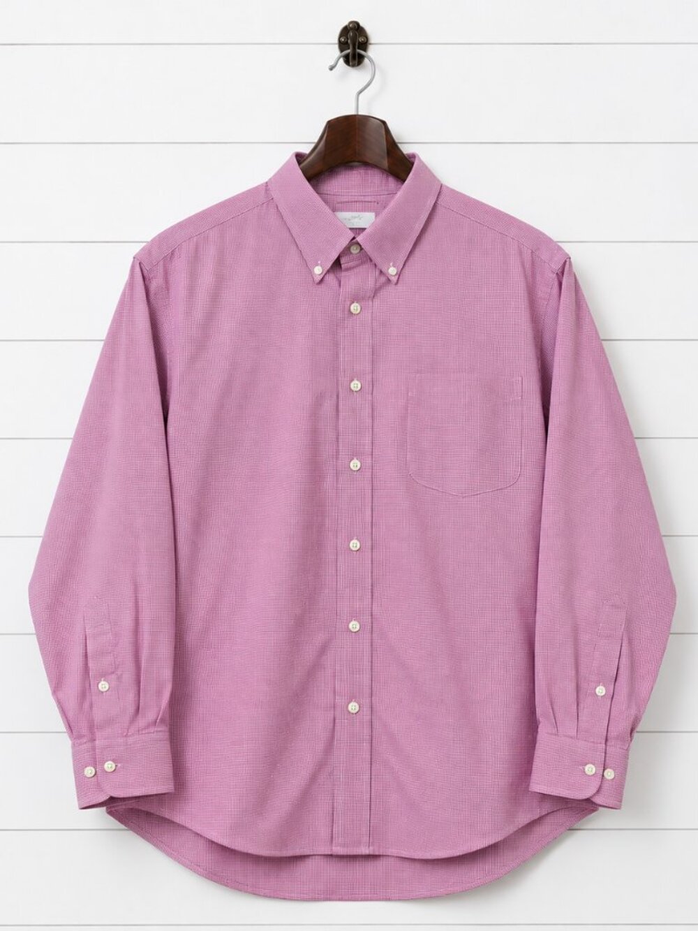 Brooks Brothers 1818 Men’s Pink Micro Check Button Down Dress Shirt 18-34/35